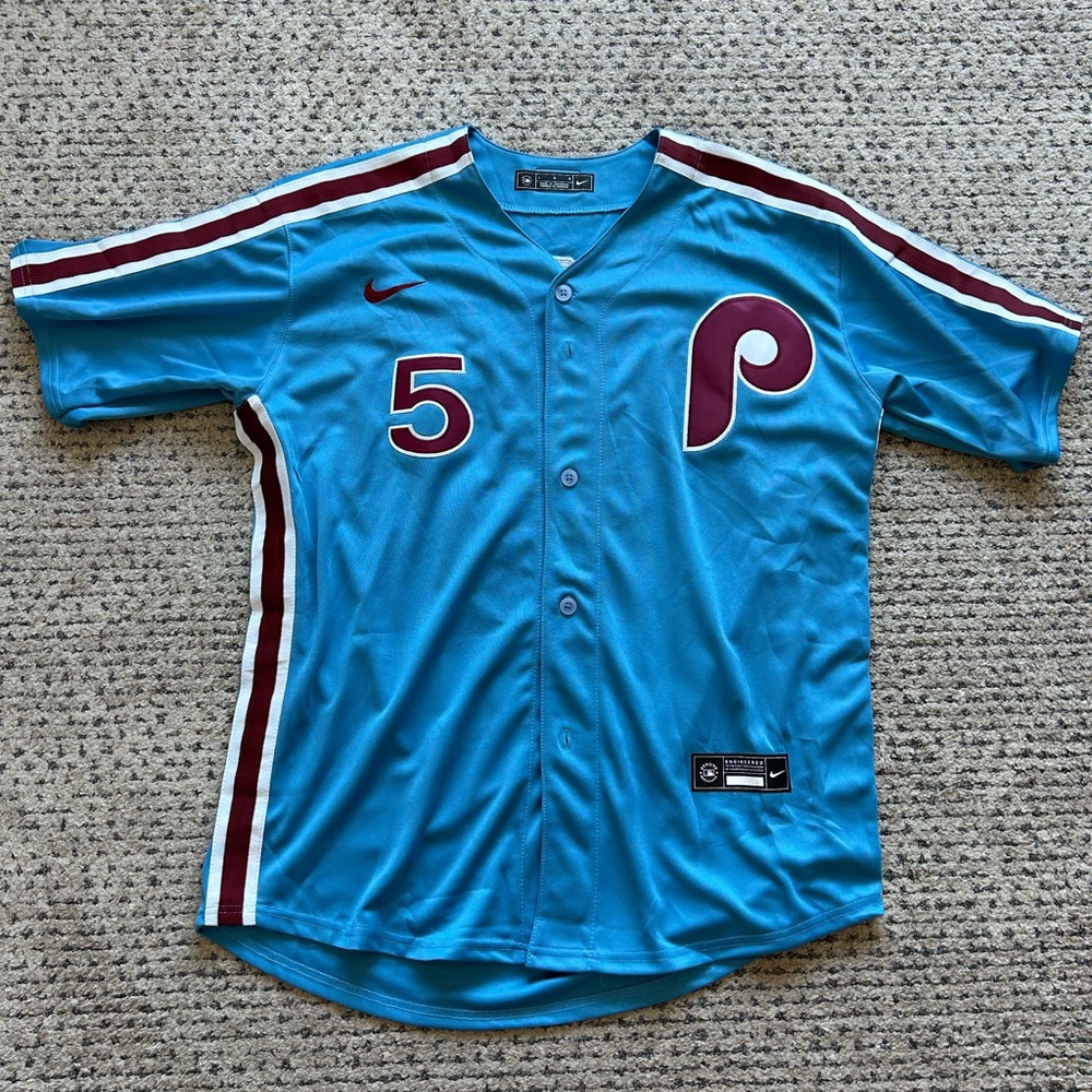 Phillies Bryson Stott Blue Jersey #5